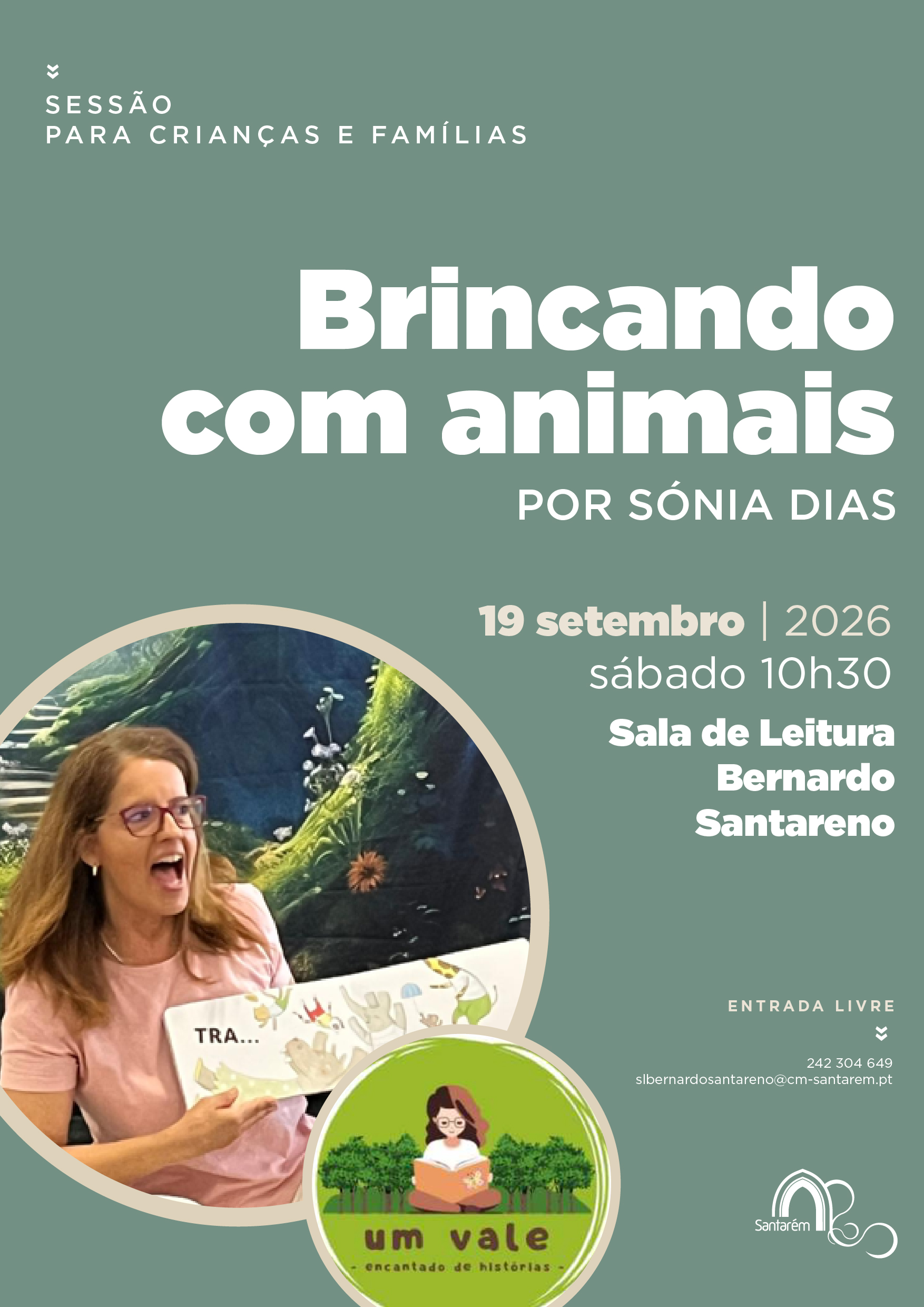 "Brincando com animais - sessão para crianças e familias"
