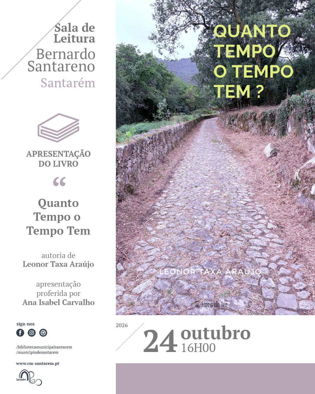 Apresentação do livro "Quanto tempo o tempo tem?"