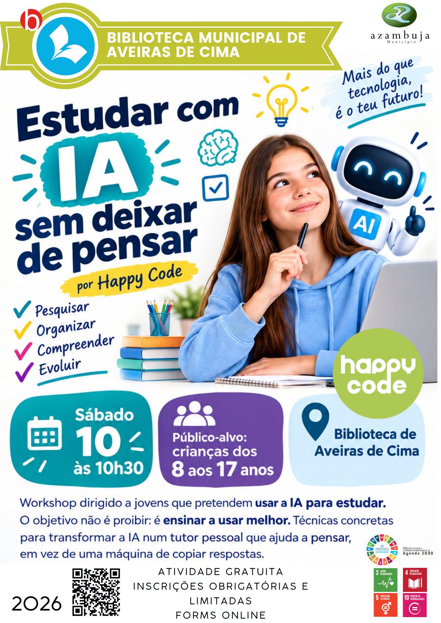 "Estudar com a IA", por Happy Code