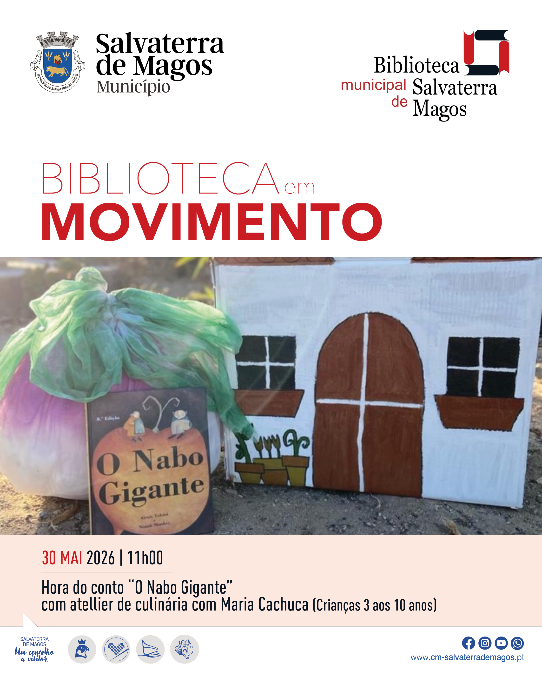 Hora do conto "O nabo gigante" com atelier de culinária com Maria Cachucha