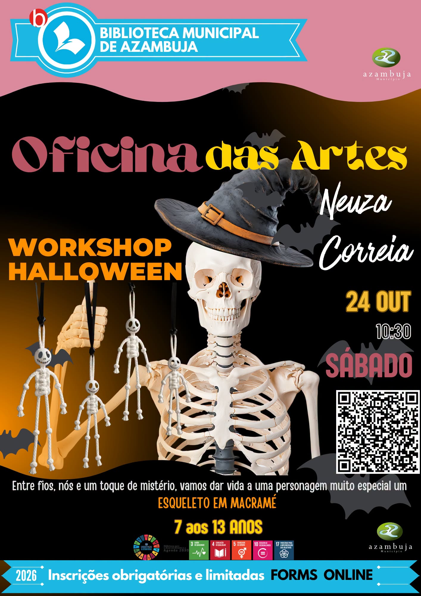 Oficina de Artes: Workshop de Halloween, por Neuza Correia